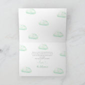 Carte De Remerciements Baby shower Ballons à air chaud vert mignon (Intérieur)