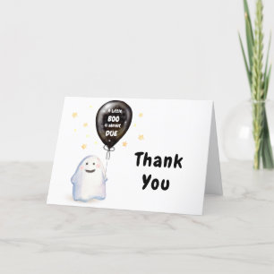 Carte De Remerciements Baby shower balloon Whimsical Little Boo