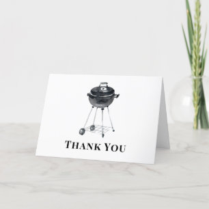 Carte De Remerciements Baby shower barbecue minimaliste moderne