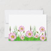 Carte de remerciements Baby shower bébé en fleur (Dos)