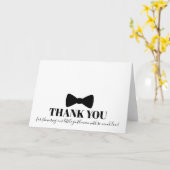 Carte de remerciements Baby shower Black Bowtie (Fleur jaune)