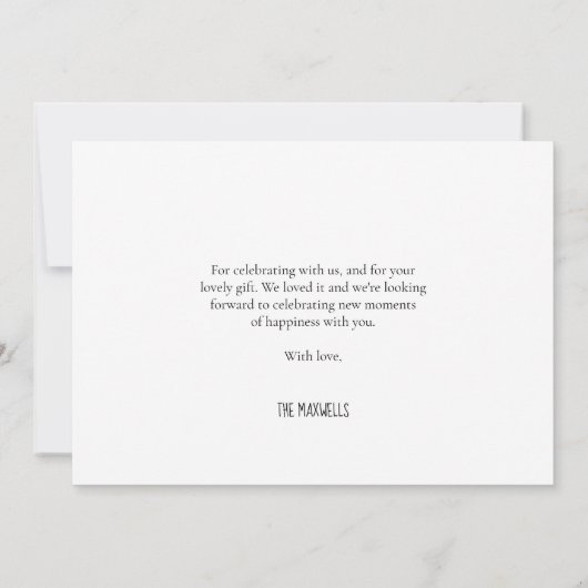 Carte De Remerciements Baby shower bleu Eléphant mignon (Dos)