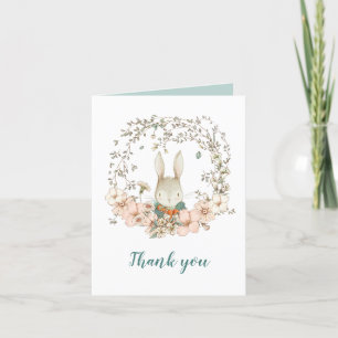 Carte De Remerciements Baby shower bleu oeuf de canard vintage
