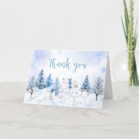 Baby shower Blue Arctic Animaux