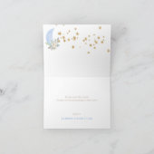 Carte de remerciements Baby shower Blue Boy Moon (Intérieur)