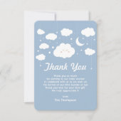 Carte De Remerciements Baby shower Blue Cloud (Devant)