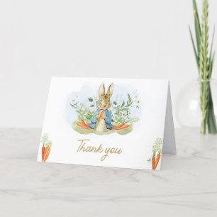Carte De Remerciements Baby shower Blue Peter Rabbit