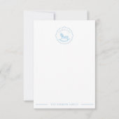 Carte de remerciements Baby shower Blue Rocse (Devant)