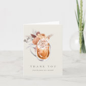 Carte De Remerciements Baby Shower Bohème Floral Café Thème Mariage (Devant)