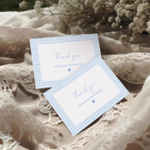 Baby Shower Bohème Garçon au Gingham Bleu