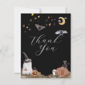 Carte De Remerciements Baby Shower Bohème pour Halloween (Devant)