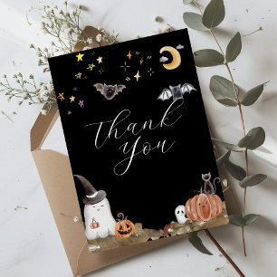Carte De Remerciements Baby shower Bohème pour Halloween