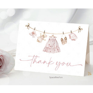 Carte De Remerciements Baby shower Boho