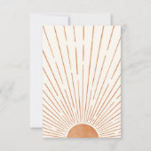 Carte De Remerciements Baby shower Boho Sun (Dos)