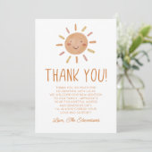 Carte De Remerciements Baby shower Boho Sunshine (Debout devant)