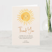 Carte De Remerciements Baby shower Boho Sunshine (Devant)