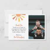 Carte De Remerciements Baby shower Boho Sunshine Photo (Devant)