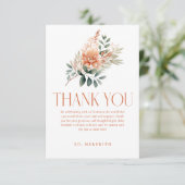 Carte De Remerciements Baby shower botanique boho chic moderne (Debout devant)