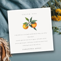 Baby shower botanique minimal d'agrumes orange