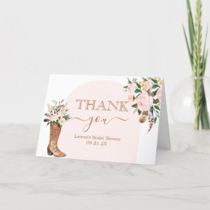 Carte De Remerciements Baby Shower Bottes ou Rubans