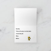 Carte de remerciements baby shower Bumblebee (Intérieur)