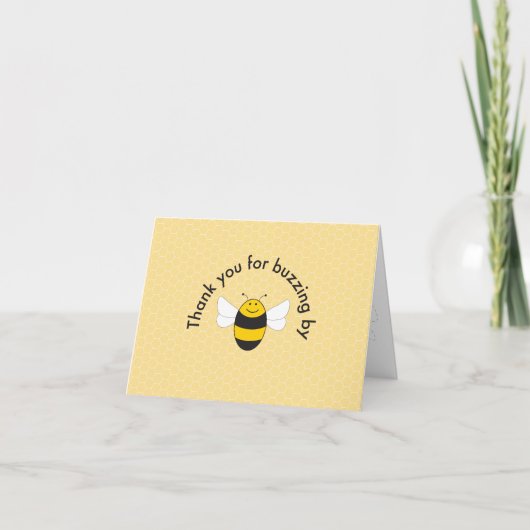 Carte de remerciements baby shower Bumblebee (Devant)