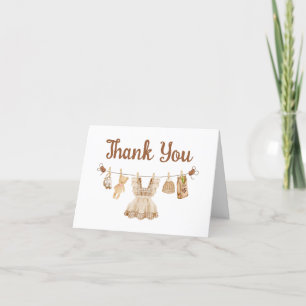 Carte De Remerciements Baby shower café brasserie