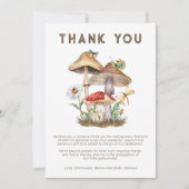 Carte de remerciements Baby shower champignon | Pe (Devant)