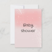 Carte De Remerciements Baby shower, chat mignon et bébé (Dos)