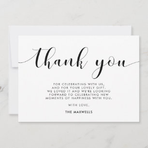 Carte De Remerciements Baby shower chic élégant