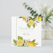 Carte De Remerciements Baby shower citronnier (Debout devant)