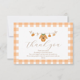 Carte de remerciements Baby shower citrouille