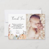 Carte De Remerciements Baby shower Citrouille Automne (Devant)