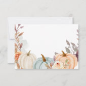 Carte De Remerciements Baby shower Citrouille Automne (Dos)
