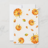 Carte De Remerciements Baby shower citrouille Automne (Dos)