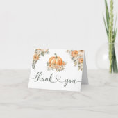 Carte De Remerciements Baby shower citrouille automne automne automne Mer (Devant)