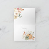 Carte de remerciements Baby shower Citrouille blan (Intérieur)