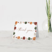 Carte de remerciements Baby shower citrouille, Boh (Devant)