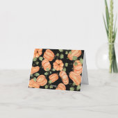 Carte De Remerciements Baby shower Citrouille Chic Black Fall (Dos)