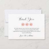 Carte De Remerciements Baby shower Citrouille doux (Devant)