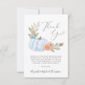 Carte de remerciements Baby shower citrouille Wate (Devant)