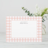 Carte de remerciements Baby shower classique rose (Debout devant)