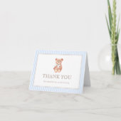 Carte De Remerciements Baby shower classique Teddy Bear Boy (Devant)