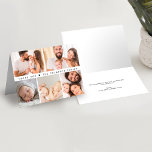 Carte De Remerciements Baby shower Collage photo personnalisé simple<br><div class="desc">Express votre gratitude avec notre "Baby shower Photo Collage Simple Coeur Merci plié Card". Cette carte de charme présente un design simple et sucré et un collage photo personnalisable, parfait pour présenter des souvenirs de votre journée spéciale. Personnalisez le message à l'intérieur pour ajouter une touche de coeur, ce qui...</div>