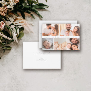 Carte De Remerciements Baby shower Collage photo personnalisé simple