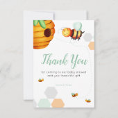Carte De Remerciements Baby shower d'abeilles (Devant)