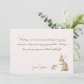 Carte De Remerciements Baby shower d'amis de la forêt (Debout devant)