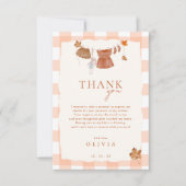 Carte De Remerciements Baby shower d'amour (Devant)