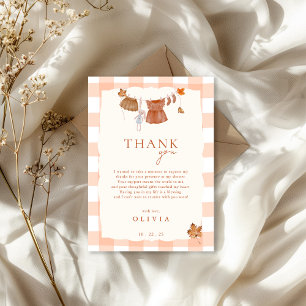 Carte De Remerciements Baby shower d'amour