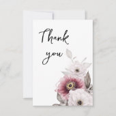 Carte De Remerciements Baby shower d'anémones florales (Devant)